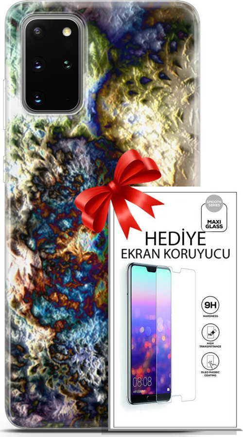 Samsung Galaxy S20 Plus Kılıf Orijinal Seri Nature 13 Volkanik Case Kapak Ekran Koruyucu