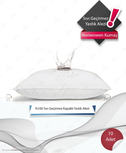 Kamdu 10 Adet 50X70Cm Yastık Alezi, Nonwoven Kumaş, Sıvı Geçirmez Yastık Alezi