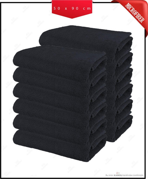Kamdu 12 Adet 50 X 90 Cm Mikrofiber Kuaför Havlusu, Berber Havlusu, Spor Havlusu, Fitness Havlusu