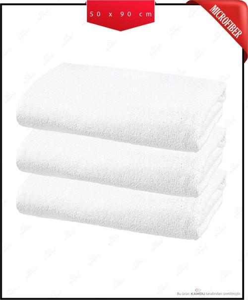 Kamdu 3 Adet 50 X 90 Cm Mikrofiber Kuaför Havlusu, Berber Havlusu, Spor Havlusu, Fitness Havlusu