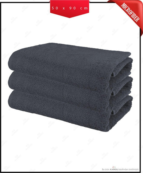 Kamdu 3 Adet 50 X 90 Cm Mikrofiber Kuaför Havlusu, Berber Havlusu, Spor Havlusu, Fitness Havlusu
