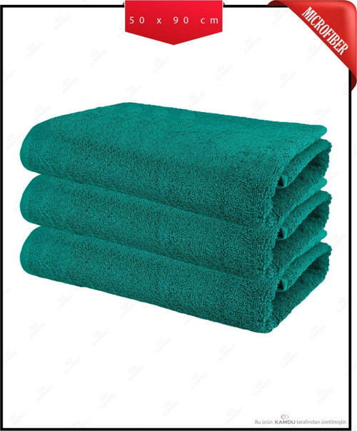 Kamdu 3 Adet 50 X 90 Cm Mikrofiber Kuaför Havlusu, Berber Havlusu, Spor Havlusu, Fitness Havlusu