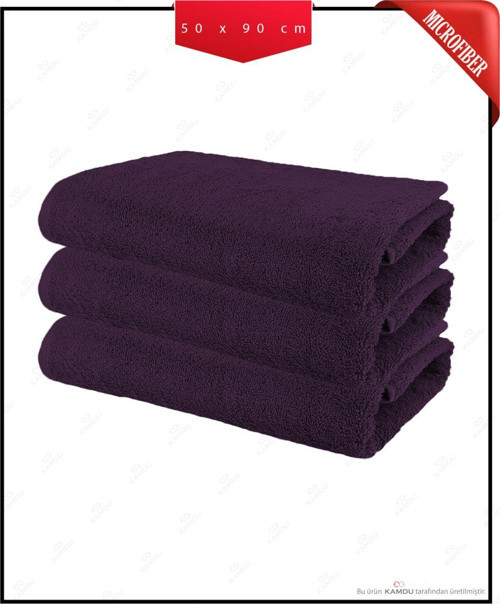 Kamdu 3 Adet 50X90 Cm Mikrofiber Kuaför Havlusu, Berber Havlusu, Spor Havlusu, Fitness Havlusu