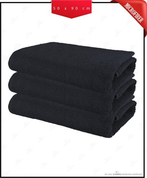 Kamdu 3 Adet 50 X 90 Cm Mikrofiber Kuaför Havlusu, Berber Havlusu, Spor Havlusu, Fitness Havlusu