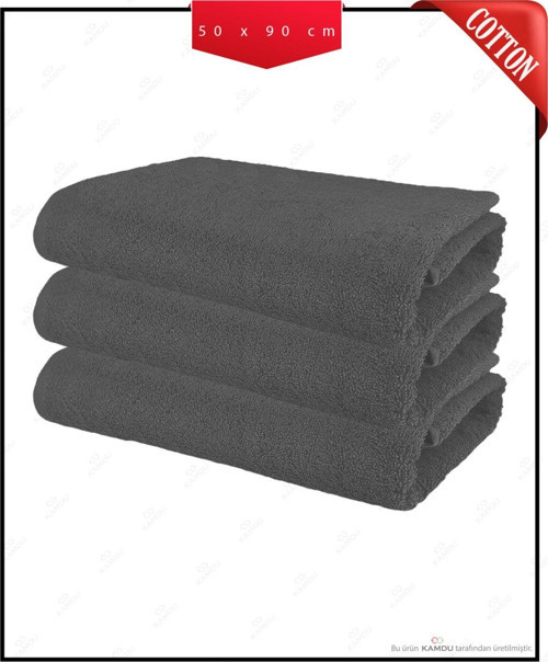 Kamdu 3 Adet 50 X 90 Cm Pamuklu Berber Havlusu, Kuaför Havlusu, Spor Havlusu, Fitness Havlusu