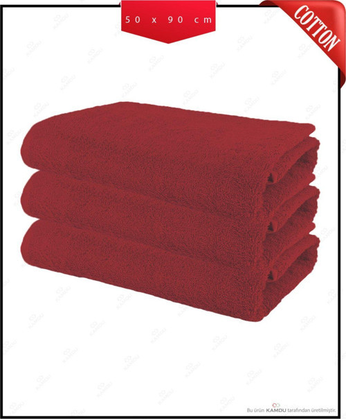 Kamdu 3 Adet 50 X 90 Cm Pamuklu Berber Havlusu, Kuaför Havlusu, Spor Havlusu, Fitness Havlusu
