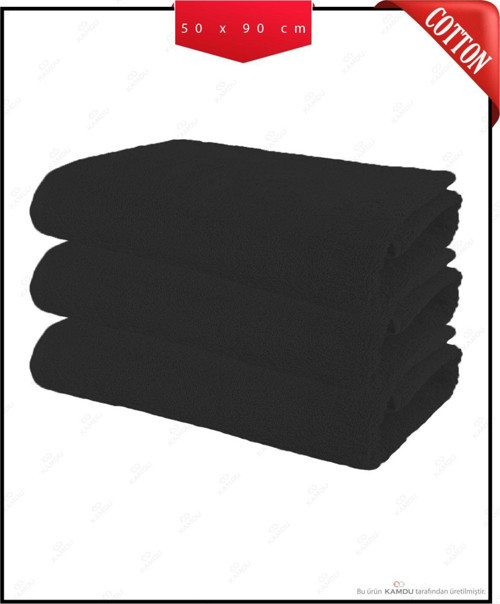 Kamdu 3 Adet 50 X 90 Cm Pamuklu Berber Havlusu, Kuaför Havlusu, Spor Havlusu, Fitness Havlusu