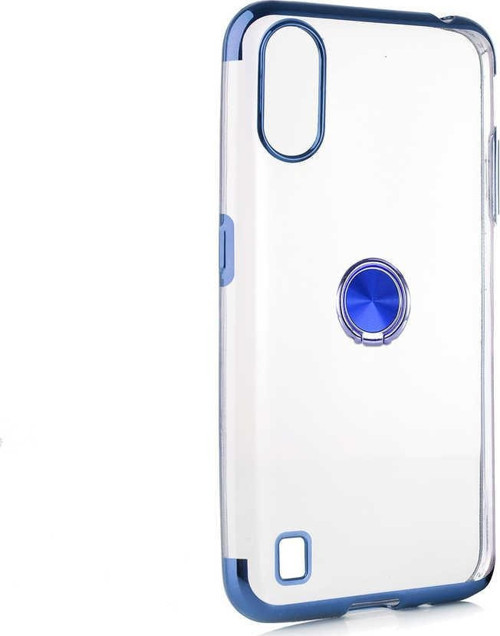 Galaxy A01 Kılıf Zore Gess Kenarları Renkli Yüzük Aparatlı Kılıf