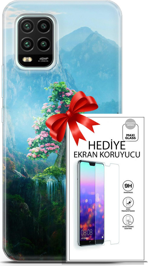 Xiaomi Mi 10 Lite 5G Kılıf Orijinal Seri Neo 29 Red Hood Leke Tutmaz Kapak + Ekran Koruyucu