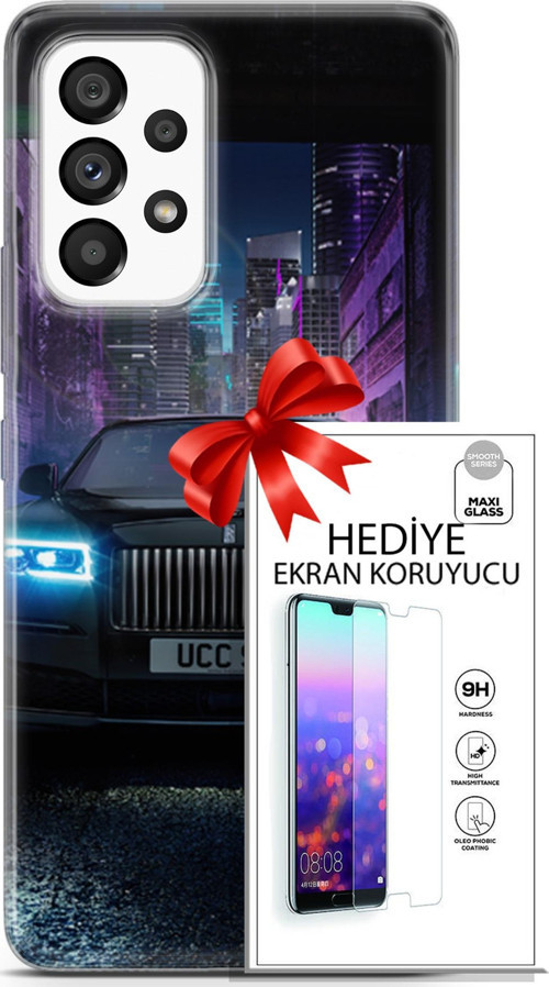 Samsung Galaxy A53 5G Kılıf Orijinal Seri Fantasy 12 Rolls Royce Tasarım Kılıf + Ekran Koruyucu
