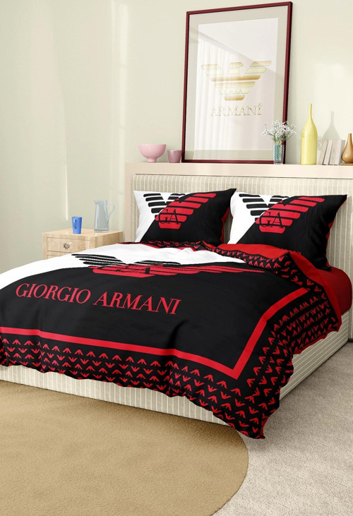 Marka Nevresim Takımı Çift Kişilik Pamuklu Saten Kumaş 6 Parça 3D Dijital Baskı Duvet Cover Set Mode