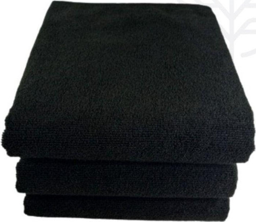 3 Lü Mikrofiber 50 X 90 Siyah Spor Havlusu El Havlusu Berber Kuaför Boya Açıcı Tutmayan Havlu