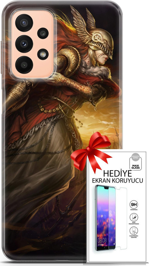 Samsung Galaxy A23 4G Kılıf Orijinal Seri Cardano 29 Şövalye Leke Tutmaz Kapak + Ekran Koruyucu