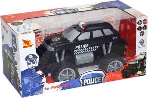 80022 Uzaktan Kumandalı Jumbo Wheels Usb Şarjlı Işıklı Polis Arabası 1:18