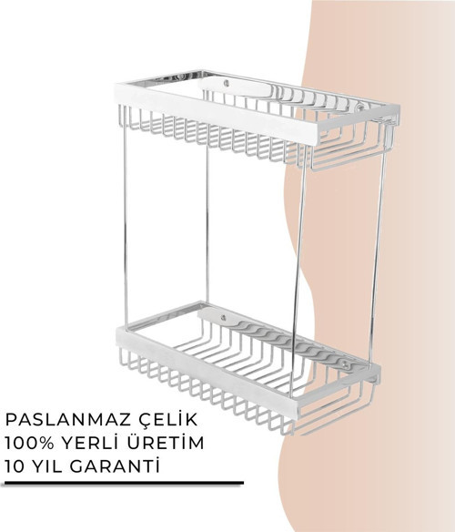 İGK YAPI - Çelik Banyo Kumru Lama Şampuanlık İkili 15x25 (KU10-034)