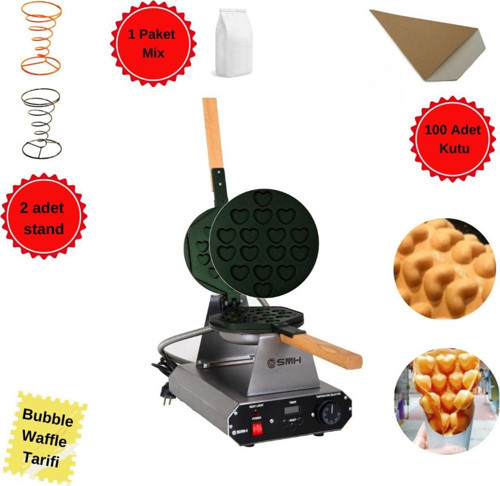 Bubble Waffle Makine Seti Kalpli