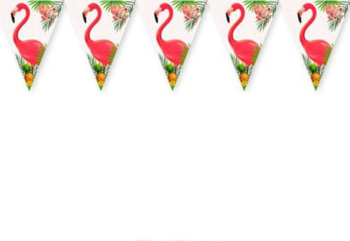 Tfl8849 Balonevi, Flamingo, Kağıt Bayrak Seti
