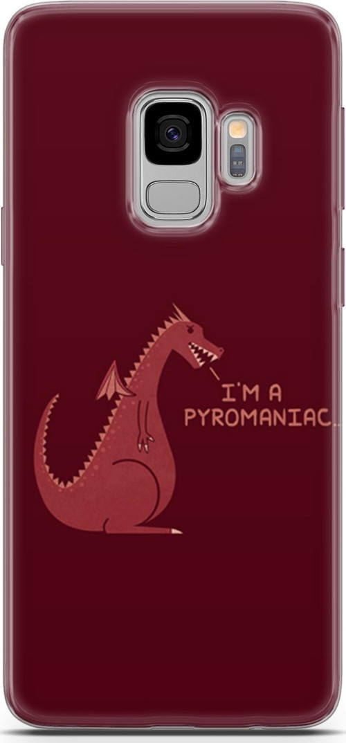 Samsung Galaxy S9 Kılıf Orijinal Seri Typo 07 I'M A Pyromaniac Desenli Kılıf