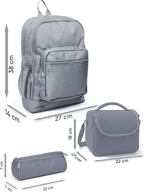 Coral High Kids Renkli Çizgili 3’lü Okul Çanta Seti SET0123770 2