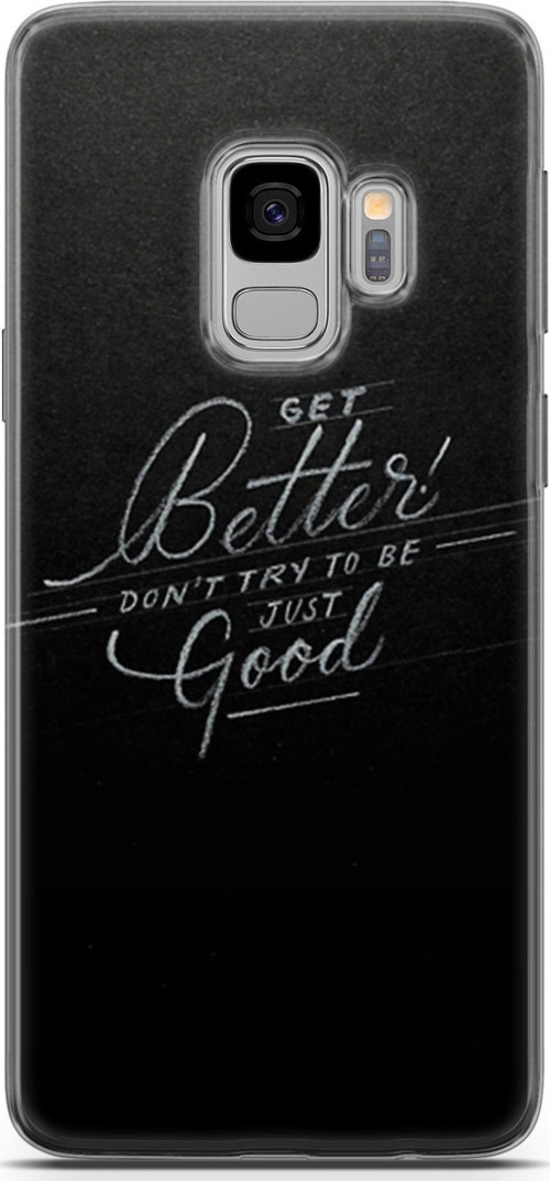 Samsung Galaxy S9 Kılıf Orijinal Seri Typo 10 Get Better Don'T Cry Full Hd Kılıf