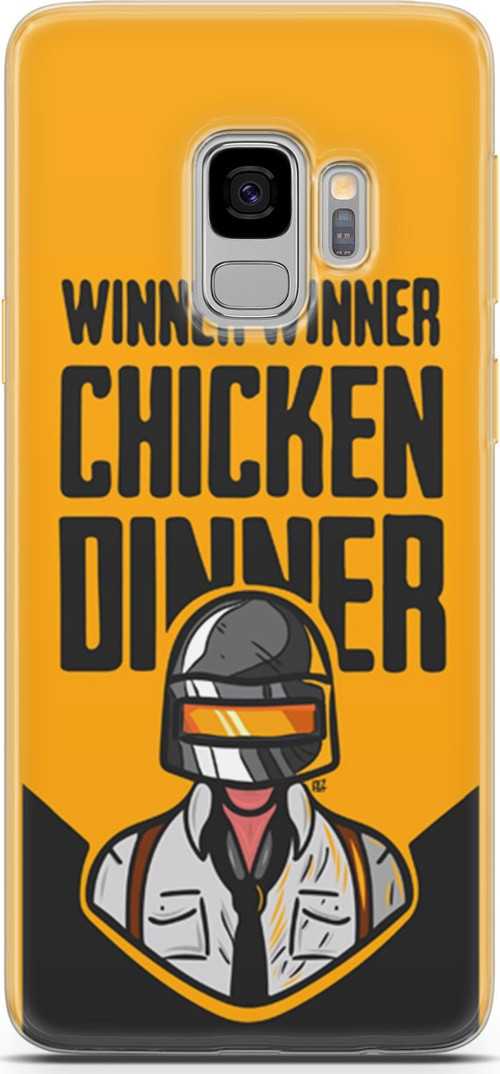 Samsung Galaxy S9 Kılıf Orijinal Seri Typo 17 Winner Chicken Dinner Yumuşak Kılıf
