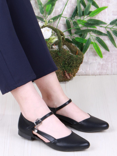 01-634 Soft Toka Detaylı Şık Ev İş Ofis Rahat Günlük Ayakkabı Kadın Babet