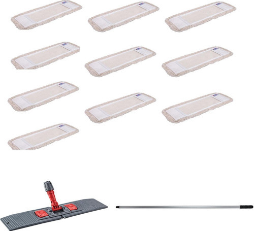 Tablet Palet Nemli Yedek Mop Takımı Seti - 10 Ad 80 Cm. Nemli Mop + Katlanır Aparat + Metal Sap