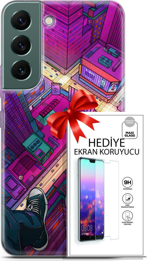 Samsung Galaxy S22 Kılıf Orijinal Seri Fantasy 13 Converse Case Kapak Ekran Koruyucu