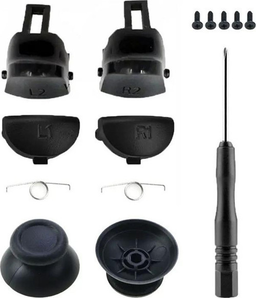 040 050 055 Analog Topuz Omuz Tuşu Tetik Yedek Vida Tornavida Set PS4 Kol Tamir Yedek Parça