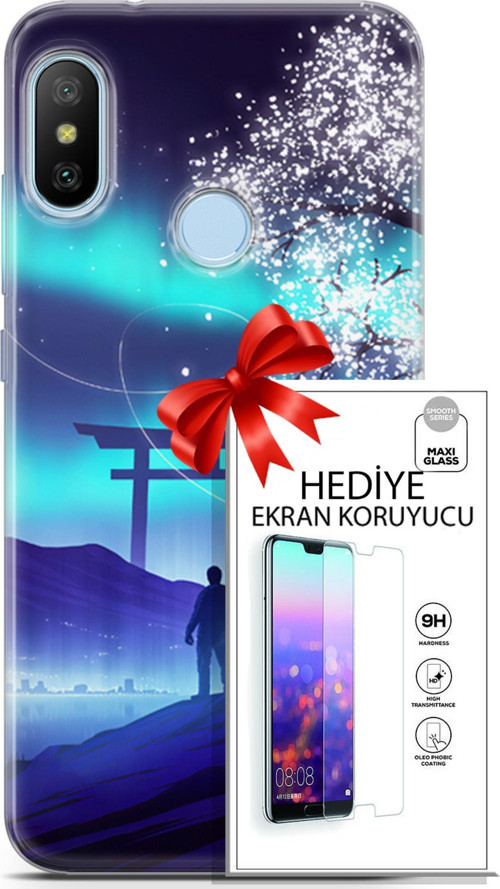 Xiaomi Mi A2 Lite Kılıf Orijinal Seri Neo 26 Spider Girls Soft Kapak + Ekran Koruyucu
