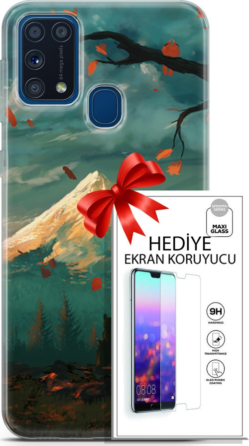 Samsung Galaxy M31 Kılıf Orijinal Seri Neo 03 Wolverine Arka Kapak + Ekran Koruyucu