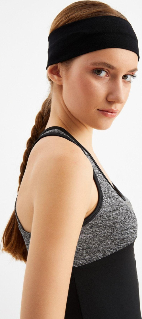 Kadın Açık Lacivert Pamuklu Penye, Kaymaz, Terletmez, Ultra Hafif, Spor Saç Bandı Bandana