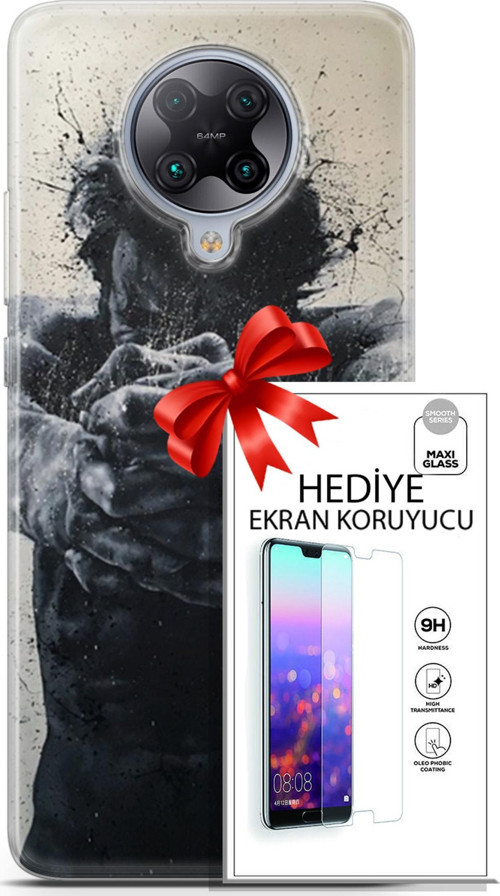 Xiaomi Poco F2 Pro Kılıf Orijinal Seri Soul 28 Yumruk İz Bırakmayan Kılıf + Ön Ekran Koruyucu