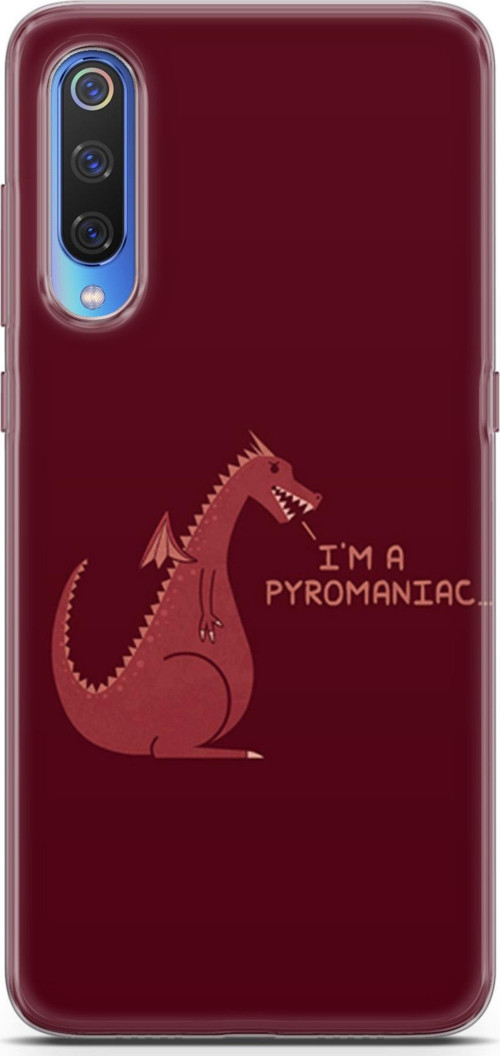 Xiaomi Mi 9 Kılıf Orijinal Seri Typo 07 I'M A Pyromaniac Desenli Kılıf