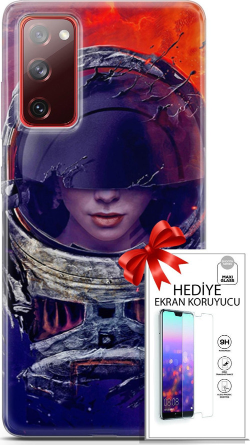 Samsung Galaxy S20 Fe Kılıf Orijinal Seri Algorand 17 Astrolojika Yumuşak Kılıf + Ekran Koruyucu