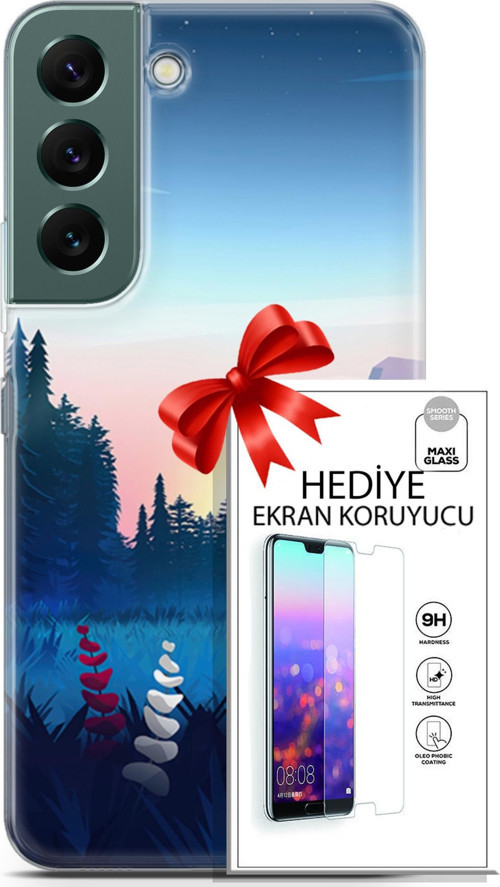 Samsung Galaxy S22 Kılıf Orijinal Seri Neo 11 Batgirl 4K Baskılı Kılıf + Ekran Koruyucu Full Koruma
