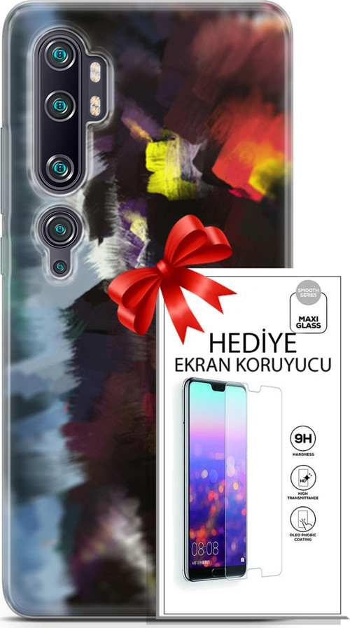 Xiaomi Mi Note 10 Pro Kılıf Orijinal Seri Nature 19 Çok Renkli Tam Koruma Kılıf + Ekran Koruyucu