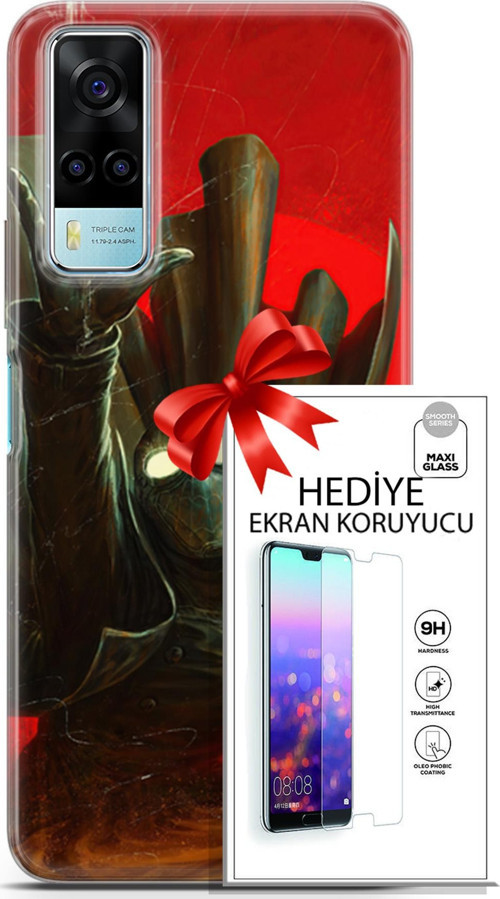 Vivo Y53S 4G Kılıf Orijinal Seri Dc 18 Spider Man Noir Parlak Kılıf + Ekran Koruyucu Full Korumak