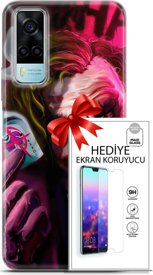 Vivo Y53S 4G Kılıf Orijinal Seri Dc 23 Joker Kart Telefon Kabı Ve Ekran Koruyucu