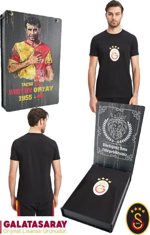 Orijinal Lisanslı Arma T-Shirt Kişiye Özel Metin Oktay Baskılı Ahşap Kut