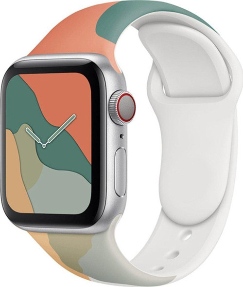 Apple Watch 44Mm Kr407 Kamuflaj Silikon Kordon
