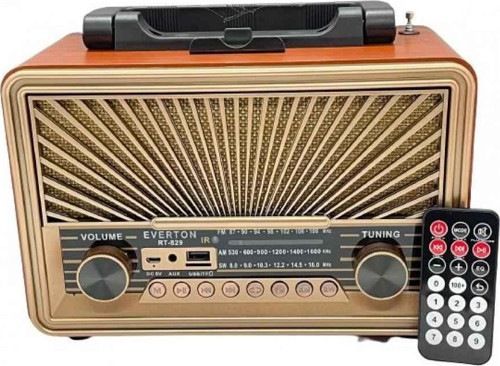 Everton Rt-829Bt Usb/Sd/Fm/Bluetooth Destekli Kumandalı Nostaljik Radyo