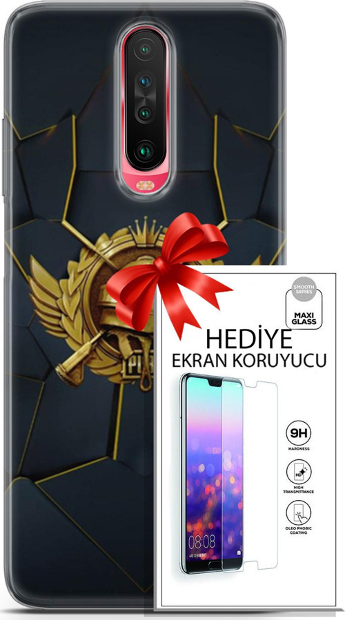 Xiaomi Poco X2 Kılıf Orijinal Seri Pubg 16 Amblem Hediyelik Kılıf Ve Ekran Koruyucu