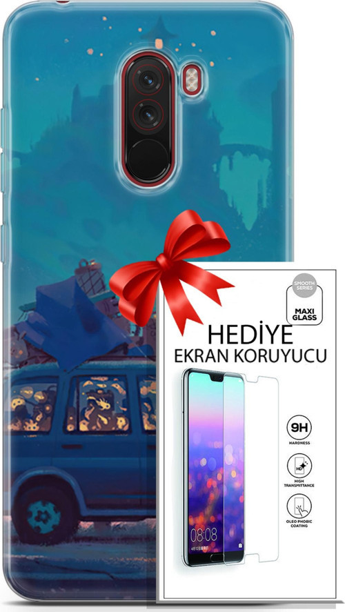 Xiaomi Pocophone F1 Kılıf Orijinal Seri Neo 10 Thanos Full Hd Kılıf + Ekran Koruyucu