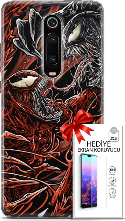 Xiaomi Mi 9T Kılıf Orijinal Seri Cardano 21 Stranger Darbe Önleyici Kapak + Ön Ekran Koruyucu