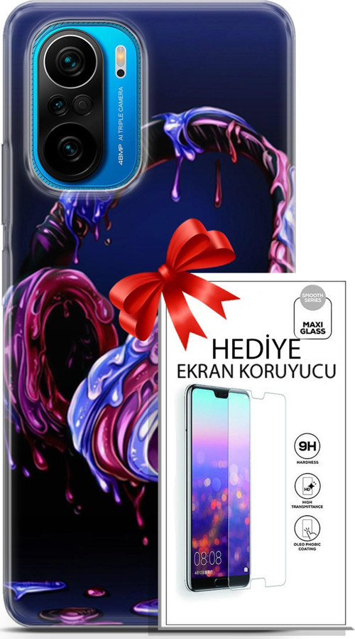 Xiaomi Poco F3 Kılıf Orijinal Seri Cardano 14 Kulaklık Cover Kılıf + Ön Ekran Koruyucu