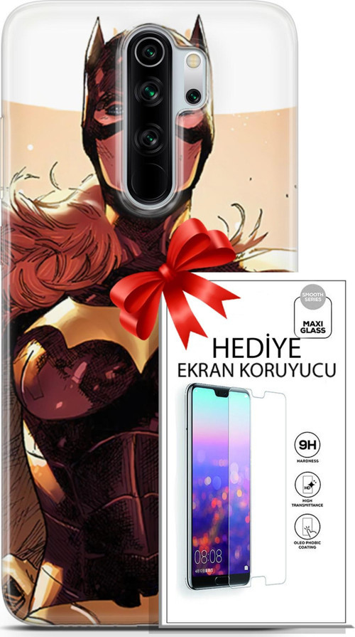 Xiaomi Redmi Note 8 Pro Kılıf Orijinal Seri Dc 11 Batgirl 4K Baskılı Kılıf + Ekran Koruyucu Full Koruma