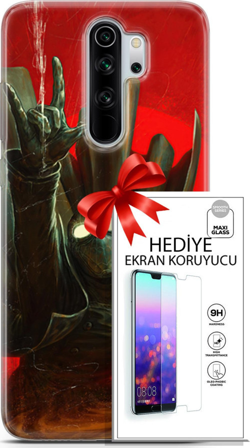 Xiaomi Redmi Note 8 Pro Kılıf Orijinal Seri Dc 18 Spider Man Noir Parlak Kılıf + Ekran Koruyucu Full