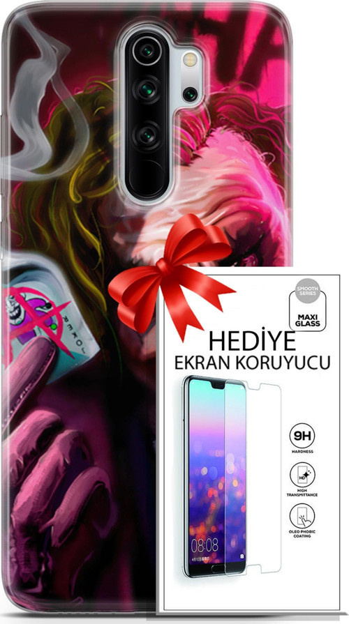 Xiaomi Redmi Note 8 Pro Kılıf Orijinal Seri Dc 23 Joker Kart Telefon Kabı Ve Ekran Koruyucu