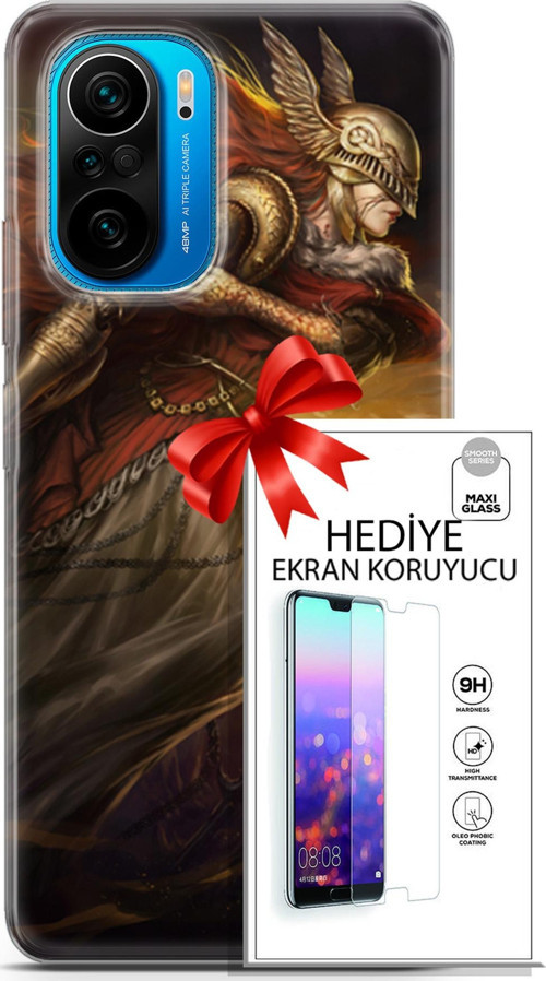 Xiaomi Poco F3 Kılıf Orijinal Seri Cardano 29 Şövalye Leke Tutmaz Kapak + Ekran Koruyucu